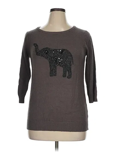Pre-owned Neiman Marcus Pullover Sweater In Gray