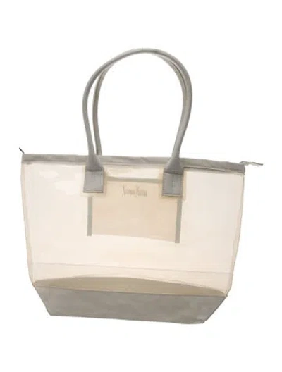 Pre-owned Neiman Marcus Pvc Tote In Neutral