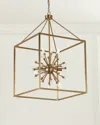 Neiman Marcus Quartz Burst 31" 4-light Chandelier In Gold