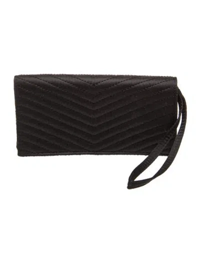 Pre-owned Neiman Marcus Quilted Clutch In Black
