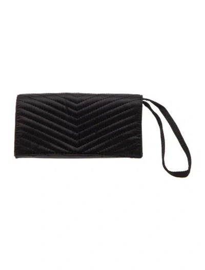 Pre-owned Neiman Marcus Quilted Clutch In Black