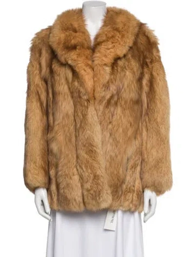 Pre-owned Neiman Marcus Red Fox Fur Coat In Brown