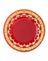 Neiman Marcus Red Oro Bello Dinner Plate, Set Of 4 In Red