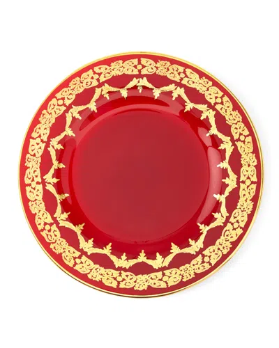 Neiman Marcus Red Oro Bello Dinner Plate, Set Of 4