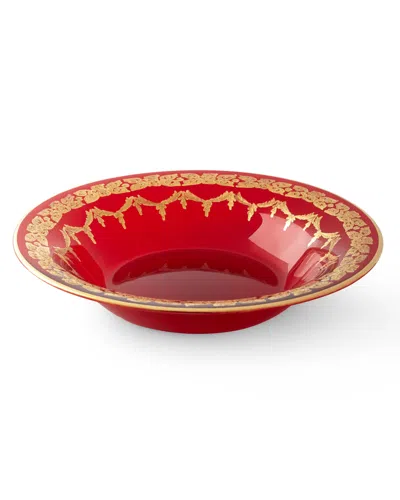 Neiman Marcus Red Oro Bello Soup Plate, Set Of 4