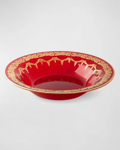 Neiman Marcus Red Oro Bello Soup Plate, Set Of 4