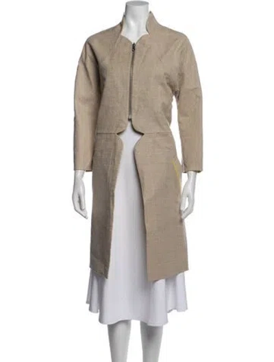 Pre-owned Neiman Marcus Reversible Coat In Neutrals