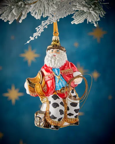 Neiman Marcus Rodeo Santa Christmas Ornament