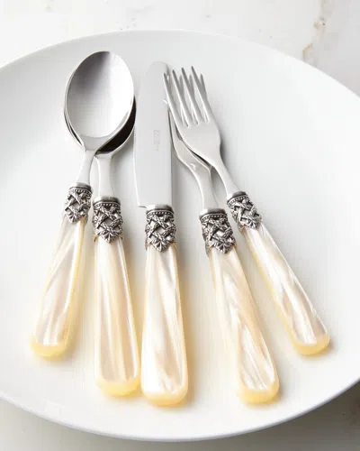 Neiman Marcus Rope 20-piece Flatware Service In Ivory