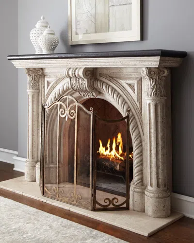 Neiman Marcus Rope-edge Fireplace Mantel