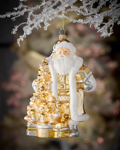 Neiman Marcus Santa By The Christmas Tree Ornament