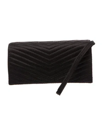 Pre-owned Neiman Marcus Satin Evening Bag In Black