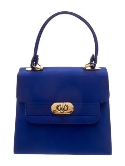 Pre-owned Neiman Marcus Satin Evening Bag In Blue