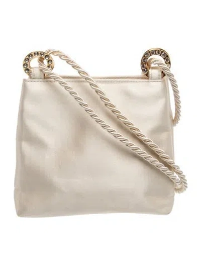 Pre-owned Neiman Marcus Satin Shoulder Bag In Neutral