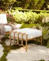 Neiman Marcus Savannah Collection Ottoman In Gold