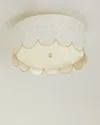 Neiman Marcus Scallop Flush Mount In Gold