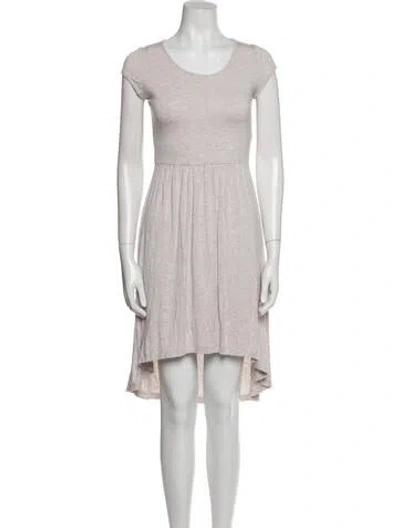 Pre-owned Neiman Marcus Scoop Neck Knee-length Dress In Neutral