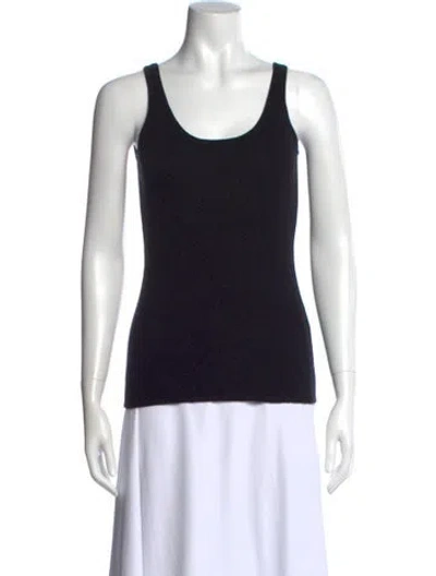 Pre-owned Neiman Marcus Scoop Neck Sweater In Black