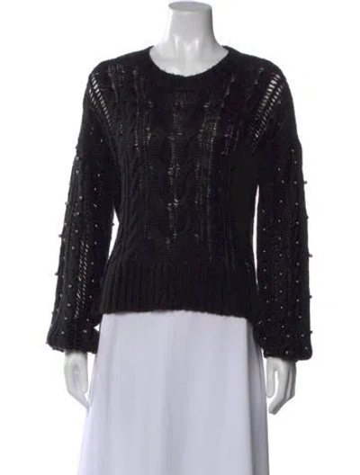 Pre-owned Neiman Marcus Scoop Neck Sweater In Black
