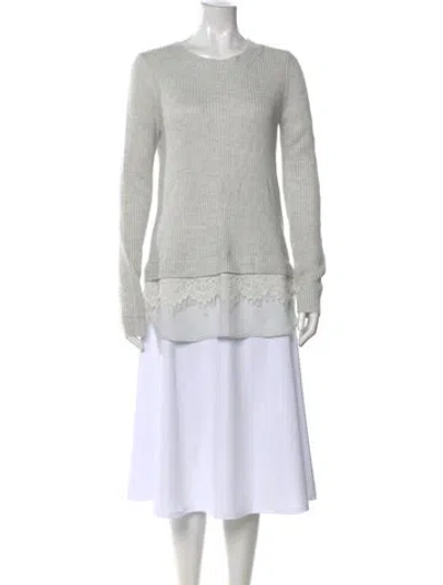 Pre-owned Neiman Marcus Scoop Neck Sweater In Neutral