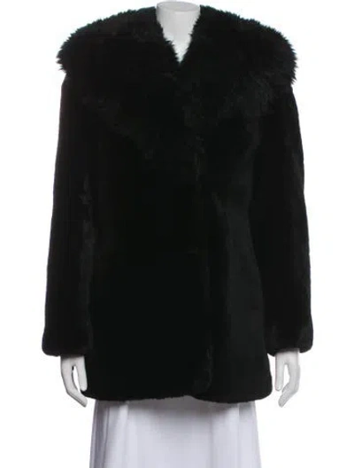 Pre-owned Neiman Marcus Shearling Fur Coat In Black