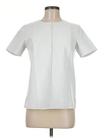Pre-owned Neiman Marcus Short Sleeve Blouse In Gray