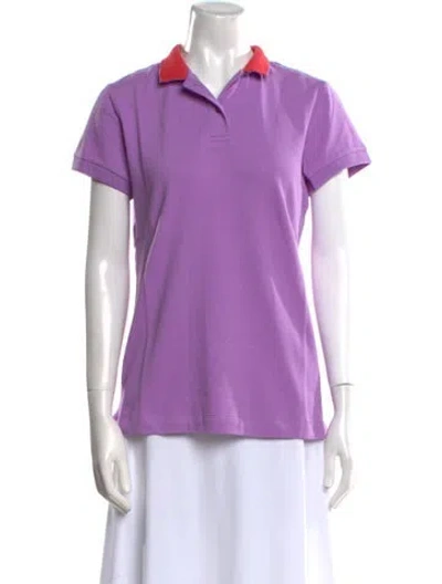 Pre-owned Neiman Marcus Short Sleeve Polo In Purple