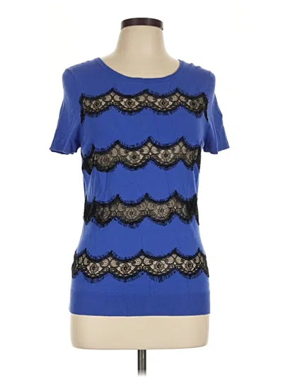 Pre-owned Neiman Marcus Short Sleeve T-shirt In Blue