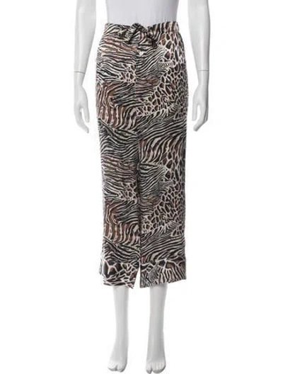 Pre-owned Neiman Marcus Silk Animal Print Sweatpants In Multicolor