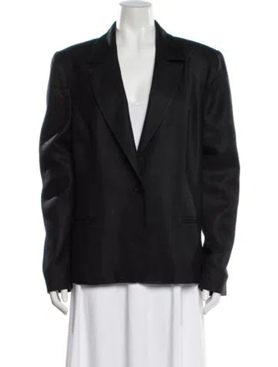Pre-owned Neiman Marcus Silk Blazer In Black