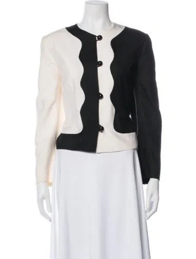 Pre-owned Neiman Marcus Silk Blazer In Black