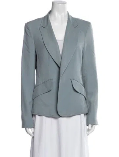 Pre-owned Neiman Marcus Silk Blazer In Blue
