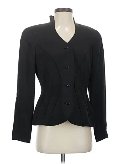 Pre-owned Neiman Marcus Silk Blazer Jacket In Black