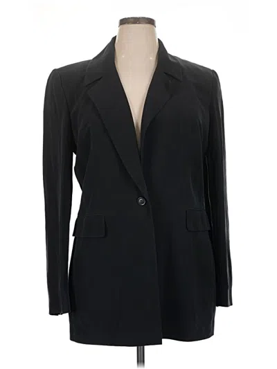 Pre-owned Neiman Marcus Silk Blazer Jacket In Black