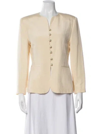 Pre-owned Neiman Marcus Silk Blazer In Neutrals