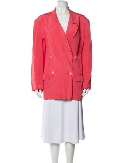 Pre-owned Neiman Marcus Silk Blazer In Pink