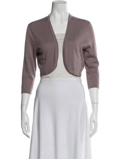 Pre-owned Neiman Marcus Silk Bolero In Purple