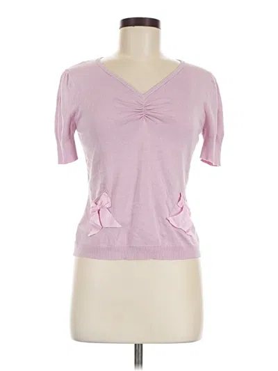 Pre-owned Neiman Marcus Silk Cardigan Sweater In Pink