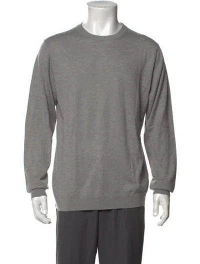 Pre-owned Neiman Marcus Silk Crew Neck Pullover W/ Tags In Grey