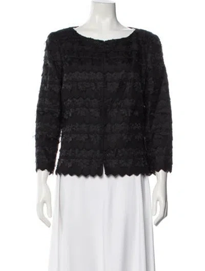 Pre-owned Neiman Marcus Silk Evening Jacket In Black