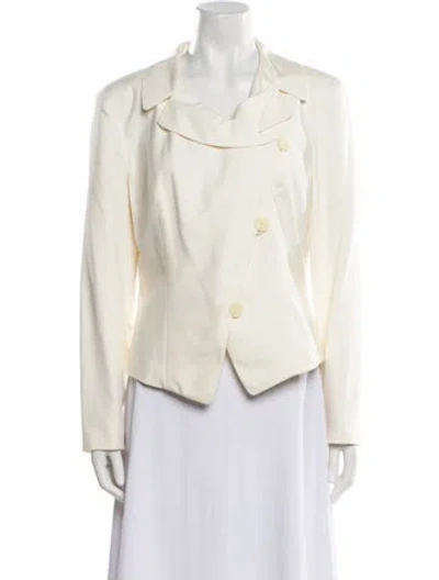 Pre-owned Neiman Marcus Silk Evening Jacket In White