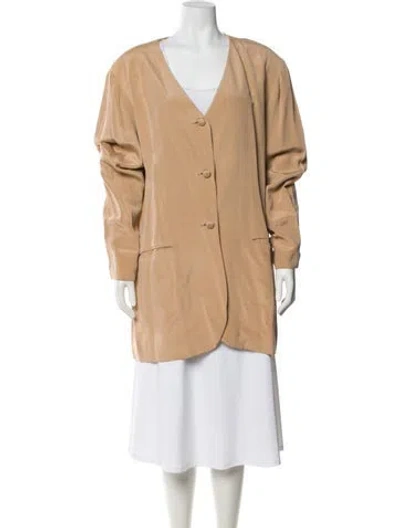 Pre-owned Neiman Marcus Silk Jacket In Neutral