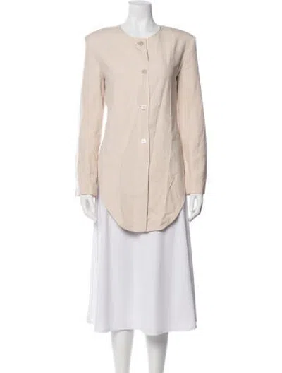 Pre-owned Neiman Marcus Silk Jacket In Neutrals