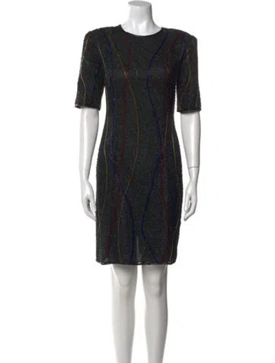 Pre-owned Neiman Marcus Silk Knee-length Dress In Black
