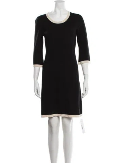 Pre-owned Neiman Marcus Silk Knee-length Dress In Black