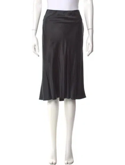 Pre-owned Neiman Marcus Silk Knee-length Skirt In Black