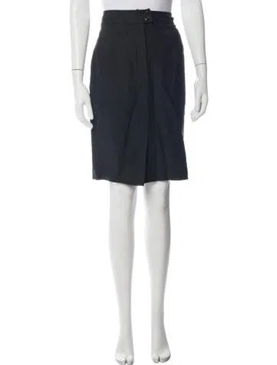 Pre-owned Neiman Marcus Silk Knee-length Skirt In Black