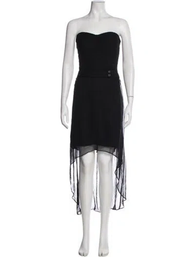 Pre-owned Neiman Marcus Silk Long Dress In Black