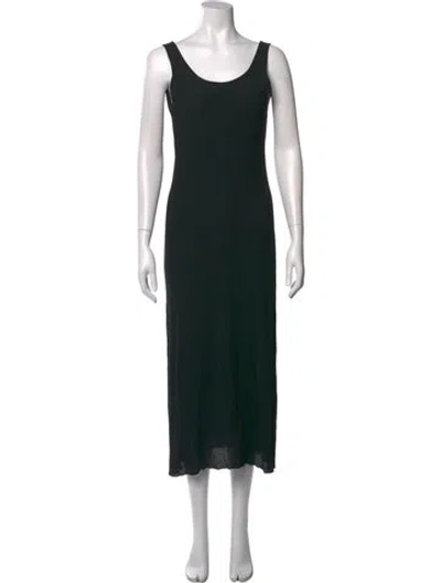 Pre-owned Neiman Marcus Silk Long Dress In Black