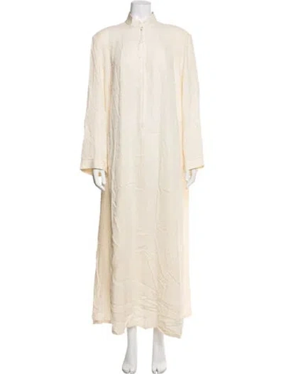 Pre-owned Neiman Marcus Silk Long Dress W/ Tags In Neutrals